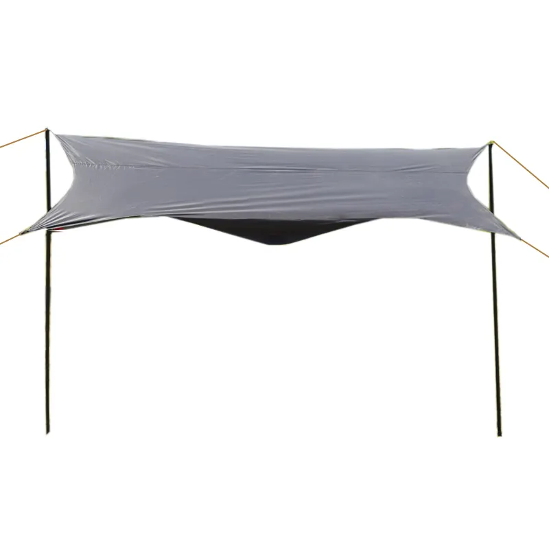 Auvent enduit noir Portable tente de Camping surdimensionné monocouche résistant au soleil léger Oxford pique-nique auvents pour une utilisation en extérieur