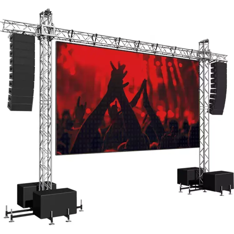 Pantalla de alquiler para exteriores, pantalla Led de empalme sin costuras, 500x500mm, fondo gigante para escenario al aire libre, más Popular, P4.81