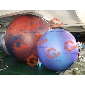 Customized <strong>LED</strong> Lighting Inflatable Moon, <strong>Earth</strong>, Mars, Saturn Solar System Nine Inflatable Planet Balloon for Decoration