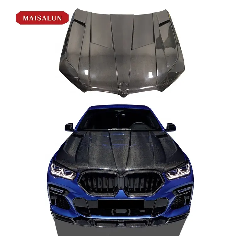Aksesori Mobil Kualitas Tinggi Penyebar Belakang Kap Mesin Spoiler Serat Karbon Gaya LD Bodykit untuk BMW X6 G06