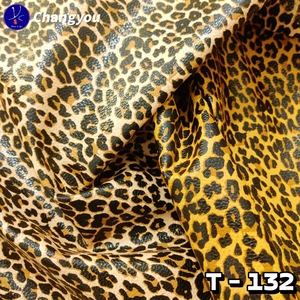 T-132 1.0mm lucido leopardo pelle sintetica eco-friendly tessuto multiuso per scarpe auto accessori mobili decorativi