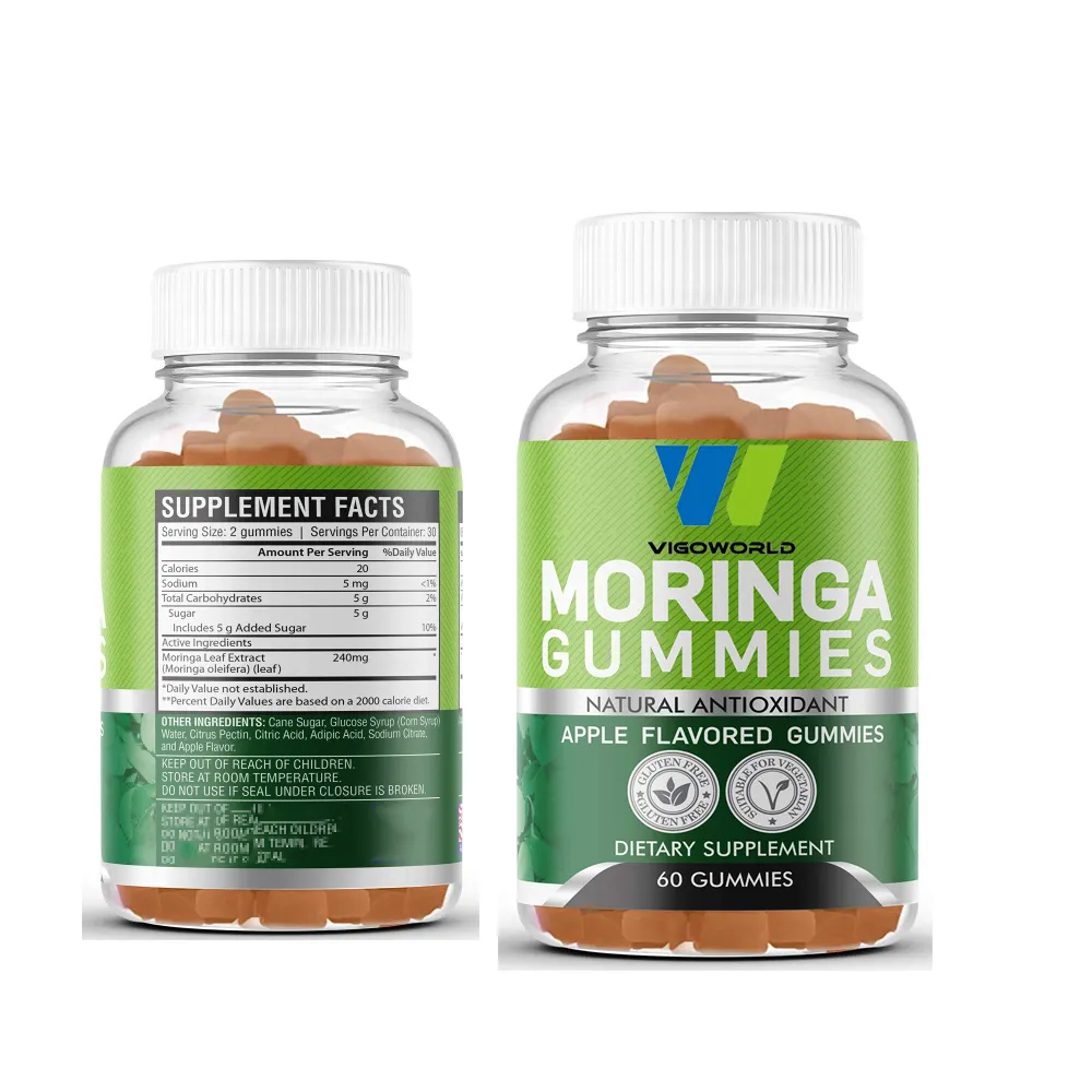 Extracto de hoja de Moringa para adelgazamiento, suplemento deportivo de magnesio, antioxidante, extracto de Moringa, vitaminas, proteína de hierro