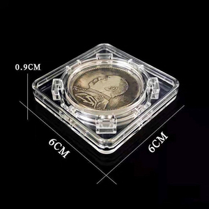 40mm Diameter Acrylic <strong>Coin</strong> <strong>Box</strong> Transparent Round <strong>Box</strong> Commemorative <strong>Coin</strong> Protection Rotating <strong>Box</strong> - Product Image 2