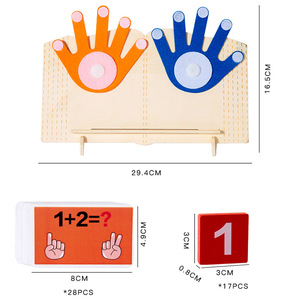 Early Learning Math Teaching Aids Wooden Number Block <strong>Counting</strong> Board Montessori Finger <strong>Counting</strong> Game - Product Image 5