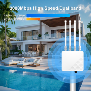 KuWFi APH3000 WiFi 6 11AX 3000Mbps esterno AC con porta SFP + Gigabit <span class=keywords><strong>Ethernet</strong></span> supporto DC porta 360 ° punto di accesso all'aperto
