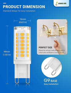 LOHAS 5W G9 LED mısır ışıkları Chandelier titreşimsiz Mini seramik ampuller dekoratif ışık LED G9 ampul avize için - Product Image 6