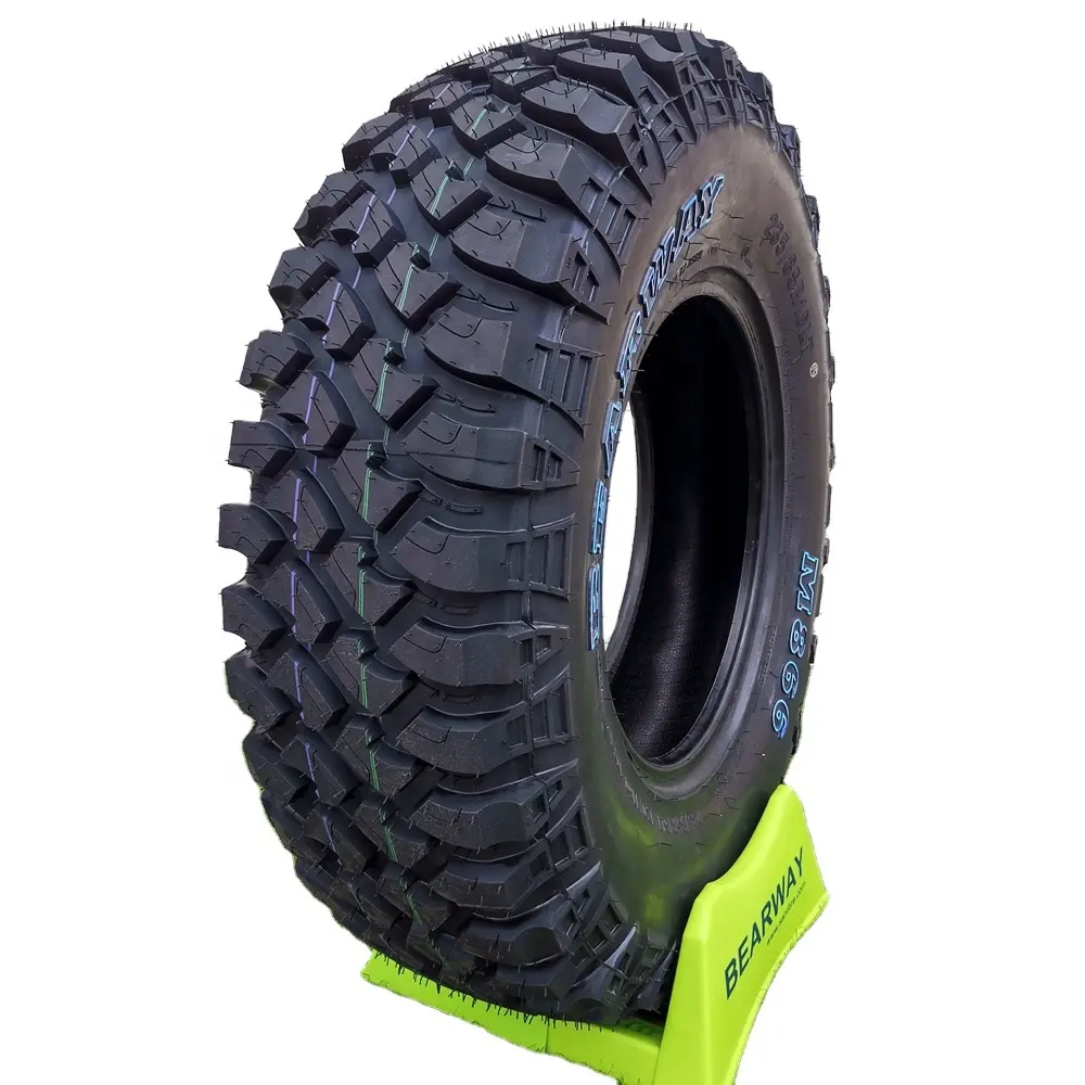 Mt pneu lama de pneu 225/75r16lt, pneu de carro de passageiro branco com letras fora da estrada