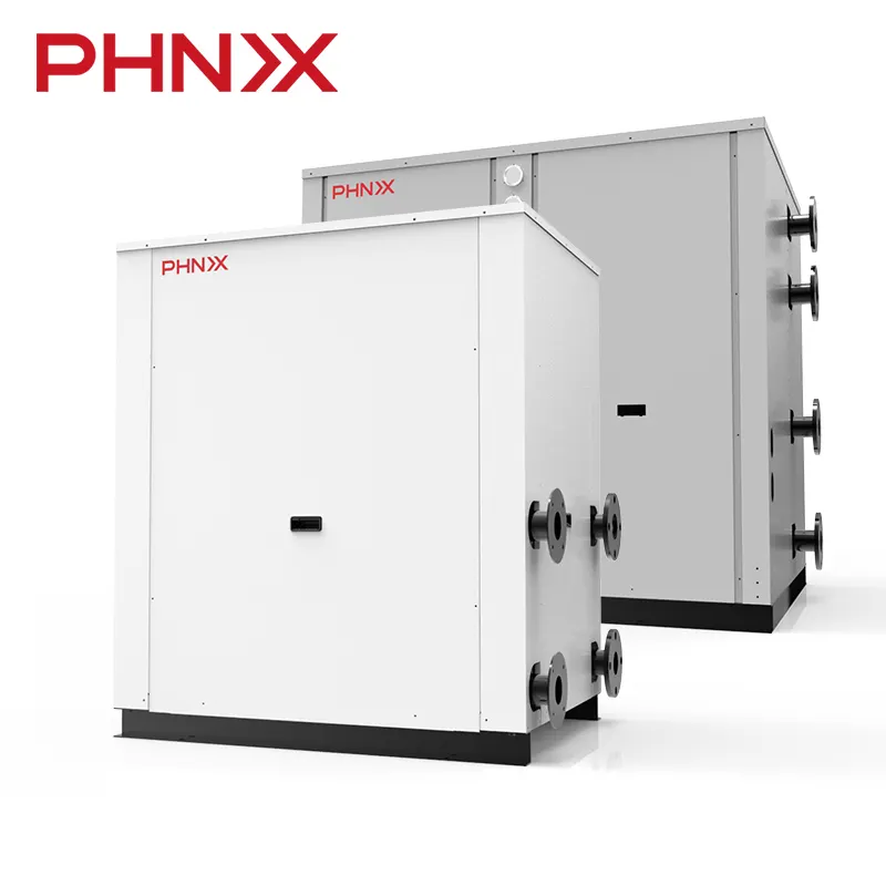 산업 물 난방을 위한 PHNIX R134a 80c 고열 수원 45kW 열 펌프 온수기
