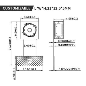 Mini Cámara OV5640 de 5 millones de píxeles, módulo de Sensor de imagen CMOS, módulo de cámara de interfaz SCCB Dvp MIPI para Reconocimiento de escaneo - Product Image 4