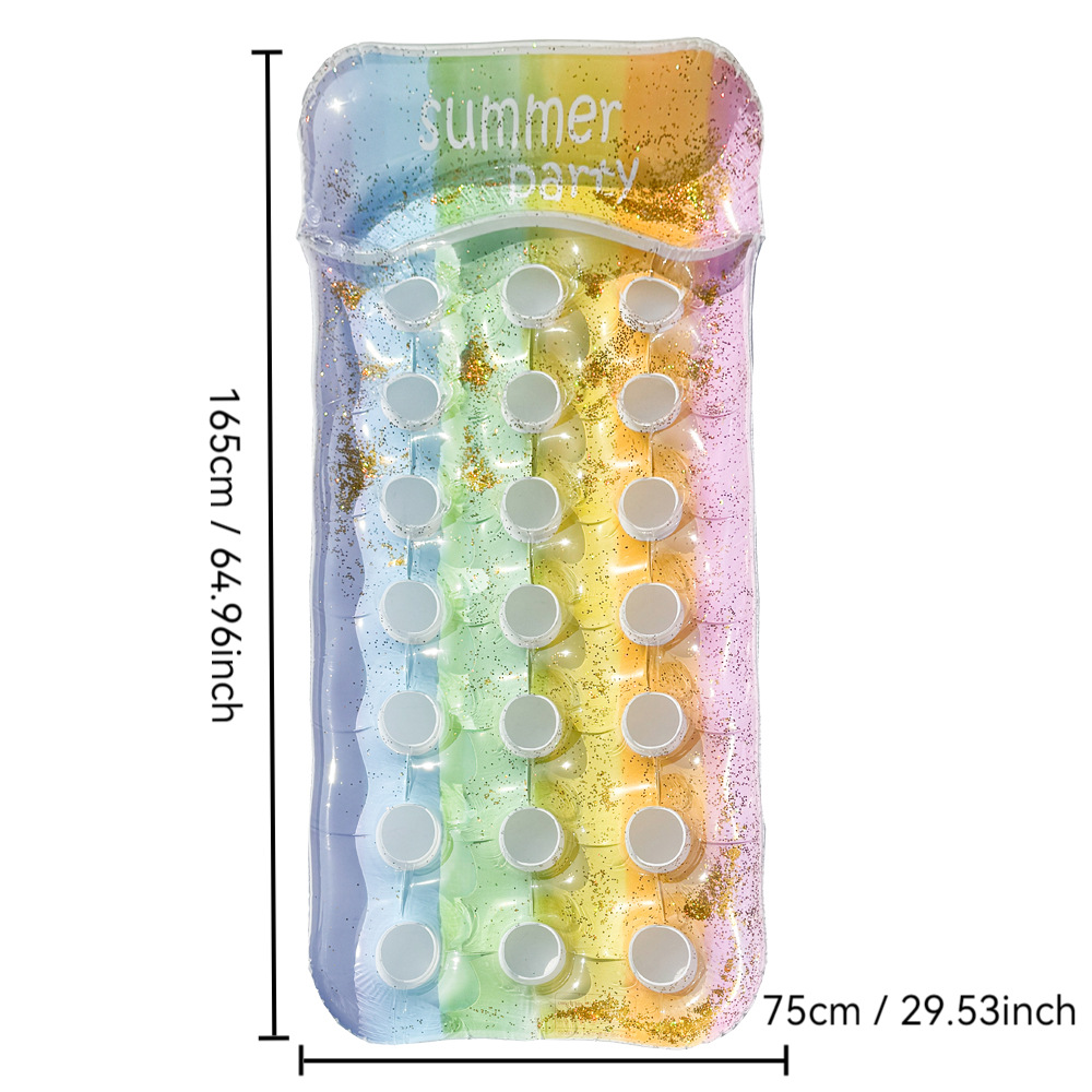 Abri flottant avec trou arc-en-ciel ciel étoilé