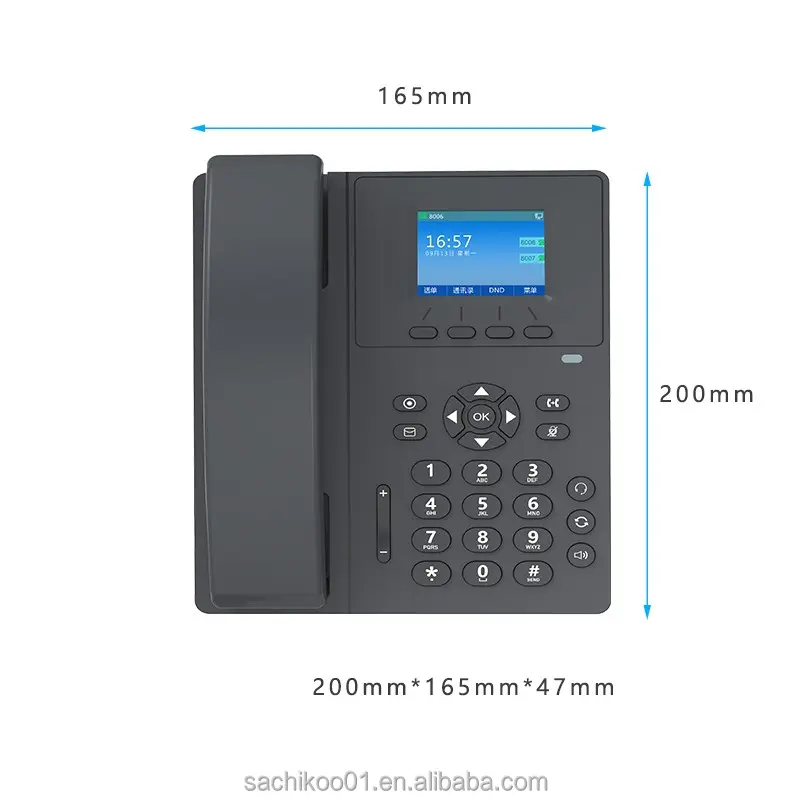 V110 IP Phone 2.4 inci warna Backlit layar warna mendukung HD Handset/speaker Ip Ponsel Voip Produk telepon Sip 2 buah Ip telepon