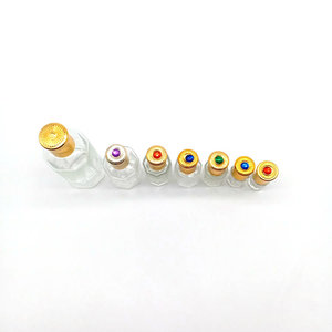 卸売空香水2ml 3ml 6ml 10ml 12ml 20ml 60ml透明八角形アターガラスエッセンシャルオイルローラーボールボトルキャップ - Product Image 2