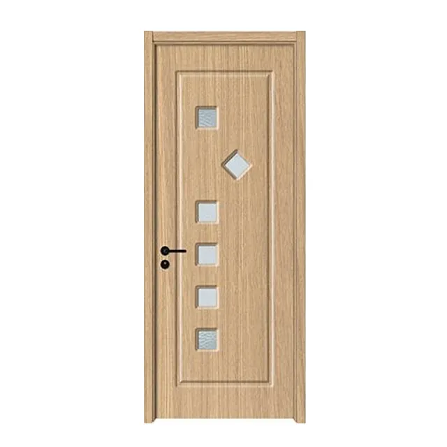 Высококачественная внутренняя деревянная дверь с или Wirhout стеклянная дверь, Лучшая цена, дверь из ПВХ для дома