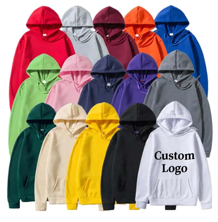 Toptan ucuz özel süblime kapüşonlu eşofman üstleri boy çok renkli abd boyutu baskısız kapşonlu üst 100% Polyester Hoodies