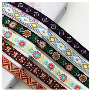 定制涤纶提花多色丝带编织条纹装饰织带 - Product Image 1