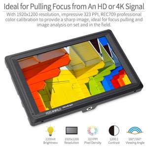 FEELWORLD FW279S Monitor hd sdi de 7 pulgadas con 3G-SDI 4K Entrada HDMI Salida 2200nit Campo de cámara visible con luz diurna - Product Image 2