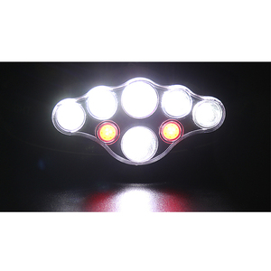 נטענת פנס, 8 <span class=keywords><strong>LED</strong></span> פנס פנס עם לבן אדום אורות, 8 מצבי USB נטענת עמיד למים ראש מנורה