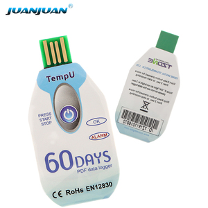TempU <strong>Temperature</strong> <strong>and</strong> Humidity <strong>Data</strong> <strong>Logger</strong> Single Use PDF Report Recorder USB 10000 Points for Cold Chain - Product Image 1