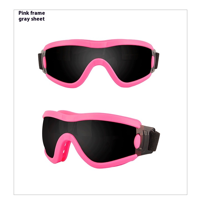 Monture rose, verres noirs