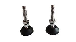 直径40毫米机橡胶底座旋转调平可调防滑M10x50mm自调平台脚 - Product Image 3