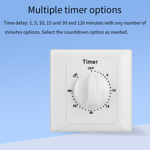 Home Timer Schalter mit Bottom Box Küche Digital Timer Schalter Steckdosen Abdeckung Timer 86mm Lichtsc halter - Product Image 2