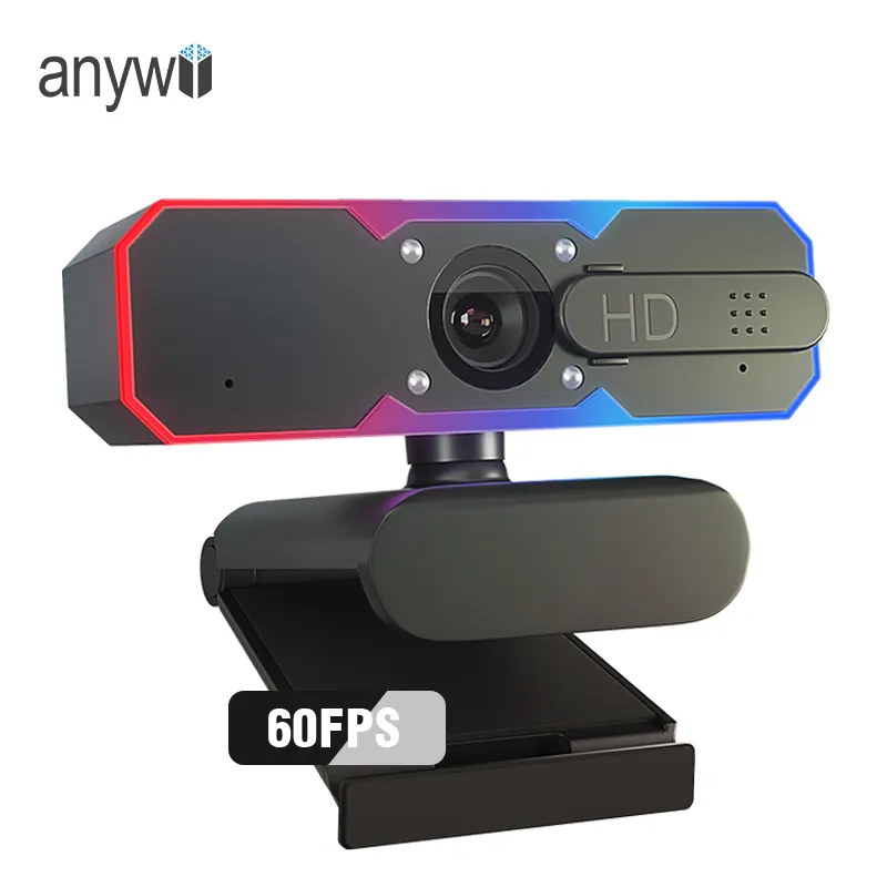 RGB light game usa Pc Compter Camera Hd 1080p Webcam Usb Web Camera per l'insegnamento Online Meeting Video Chat Webcam