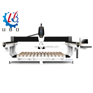 UBO, оптовая продажа, 4 + 1 Ось, мостовая пила для резки камня с ЧПУ, 4 оси, система управления, деревянная Конструкция стола для обработки плитки - Product Image 5