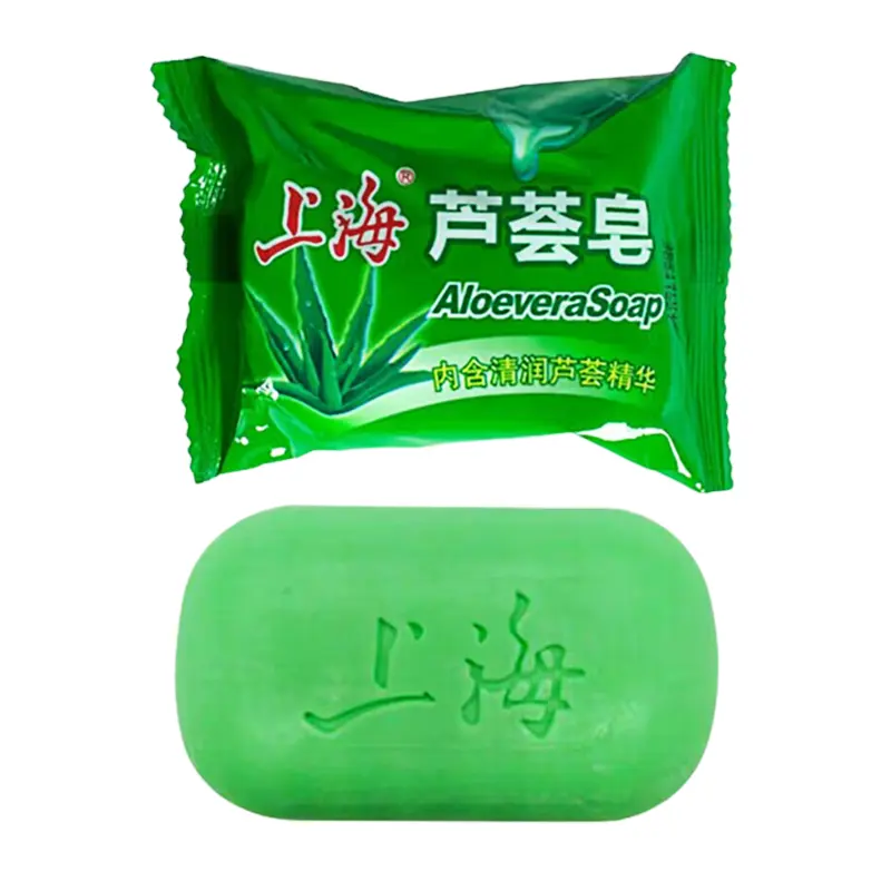 Jabón de azufre Shanghai de alta eficiencia contra la picazón y el acné cuidado de la piel jabón de baño burbujas antifúngico 85 g/pcs jabón de aloe