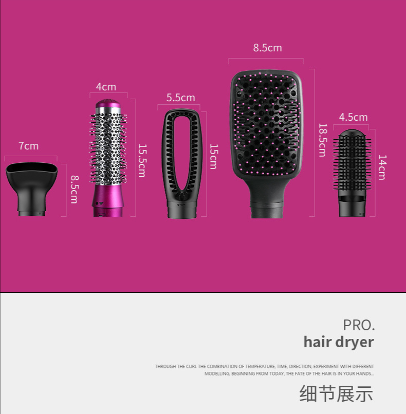 2022 New Arrival Blow Hair Straightener Curler Comb One Step Hair Dryer For Beauty Salon Household