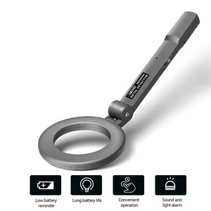 Metal Detector Electronic Metal <strong>Detecting</strong> <strong>Device</strong> Airport Security Metal Detector 180&deg;Foldable Head With Light and Sound Alerts