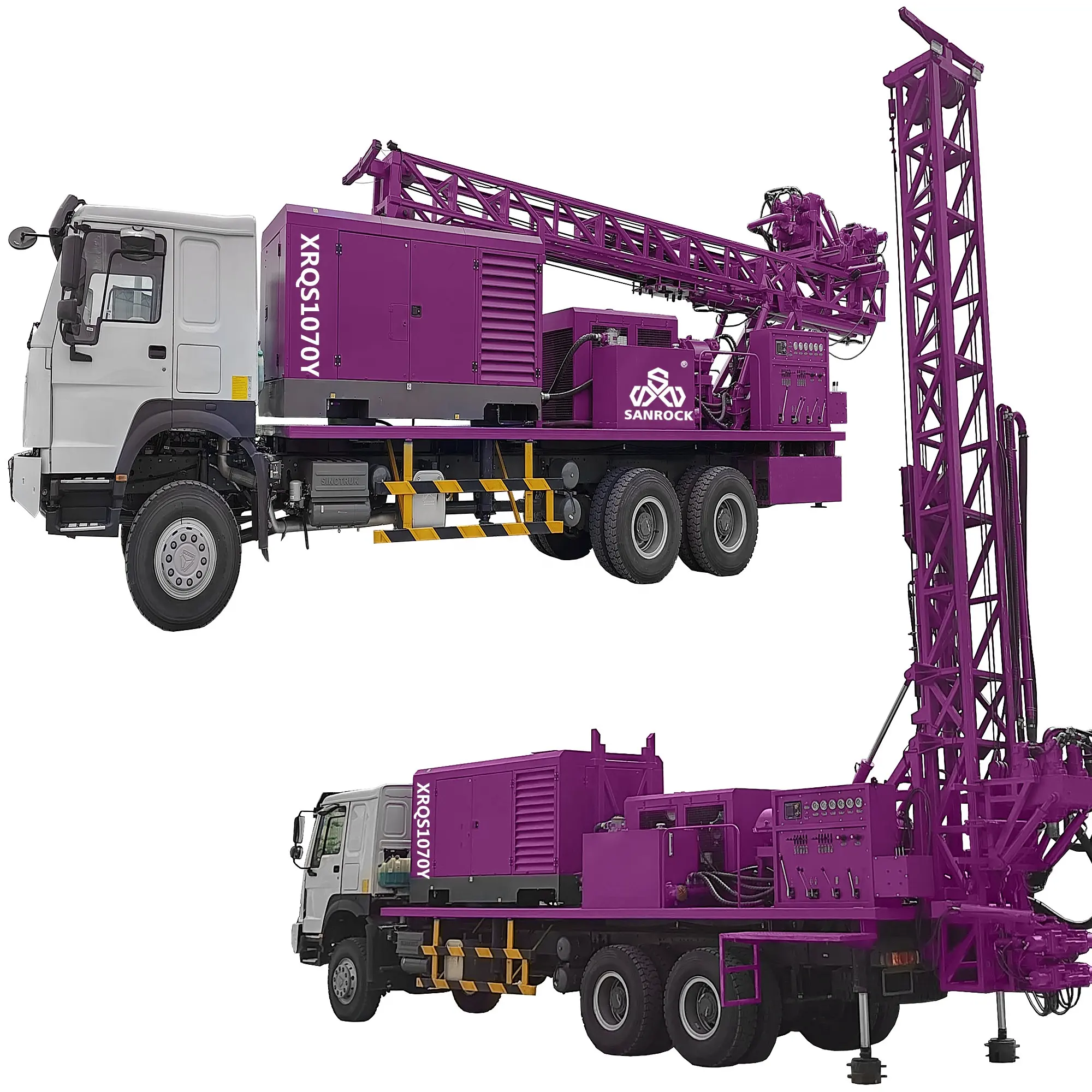 Water Well Drilling Rig With Compressor 400meter Hydraulic Truck Mounted Water Drilling Rig Machine
