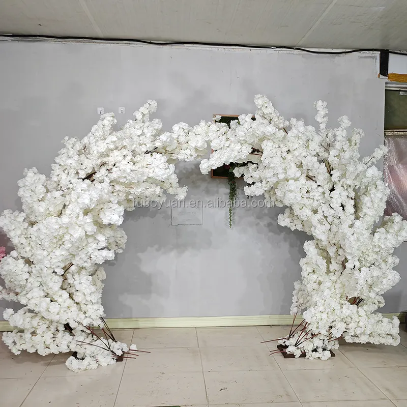 F219 Atacado 2 M 3 M Decoração de interior grande Arco de casamento Flor de cerejeira artificial Plantas árvores para decoração de casamento