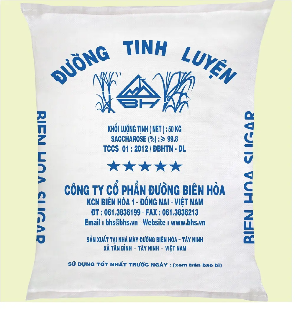 Vietnam bolsas tejidas PP con bolsa interior PE para embalaje agricultura Harina de azúcar Tapioca fertilizante arena química
