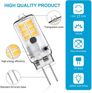 LOHAS Mini Corn Light <strong>12V</strong> G4 <strong>LED</strong> Light Bulb <strong>20W</strong> Halogen Bulb Replacement Energy Saving Light Bulb G4 <strong>LED</strong> for Chandelier - Product Image 3