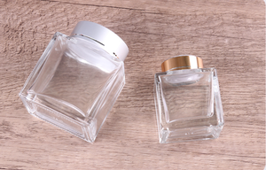 空のガラス瓶長方形ガラス瓶ふた付きハニージャー鳥の巣ボトル - Product Image 4