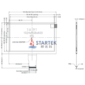7 Tft экран IPS 1024x600 JD9165BA RGB интерфейс 7,0 дюймов Tft ЖК-дисплей - Product Image 6