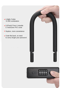 New Functional Designed Cycle Combination U Lock Get <strong>Code</strong> Back <strong>Easily</strong> Use Lock for Ebike Motorcycle