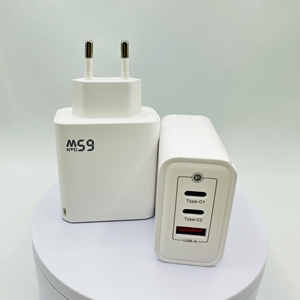 定制2个C型端口，为iPhone 15 14 13 12 11 Pro Max <span class=keywords><strong>iPad</strong></span>通用电源适配器添加<span class=keywords><strong>usb</strong></span>-a 65w Spuer GaN快速充电器