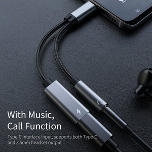2 in <strong>1</strong> Type C to 3.5mm Jack AUX USB C Cable Headphones <strong>Adapter</strong> 3.<strong>5</strong> Jack <strong>Audio</strong> Cable for IPhone for Samsung Xiaomi Fast <strong>Adapter</strong> - Product Image 4