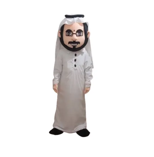 Mascotte araba umana mediorientale Design personalizzato personaggio dei cartoni animati Costume da mascotte uomo/donna arabo in vendita