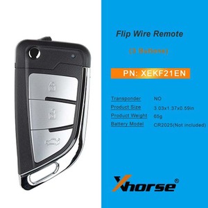 Xhorse XEKF21EN VVDI-Schlüssel werkzeug VVDI2 Flip Remote Key 3 Silber tasten Messer typ mit Super Transponder Auto Key Programmer