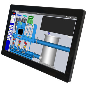 Software informático de 15,6 pulgadas para sistema Android 8,1 2 + 16G pantalla Industrial 450NITs todo en una PC CTP computadora industrial