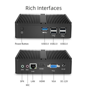 HLY Fanless <strong>System</strong> <strong>Unit</strong> <strong>Computer</strong> 2022 In-tel Ce-leron Processor J1800 Dual Core Win 10 5Usb Lan Vga Micro Desktop Mini Pc