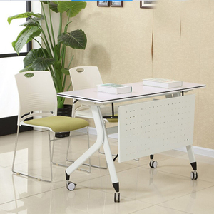 Rotating &amp; Foldable School Furniture <strong>Computer</strong> Desk with Plastic Wheels for Office Activity &amp; Training - Product Image 6