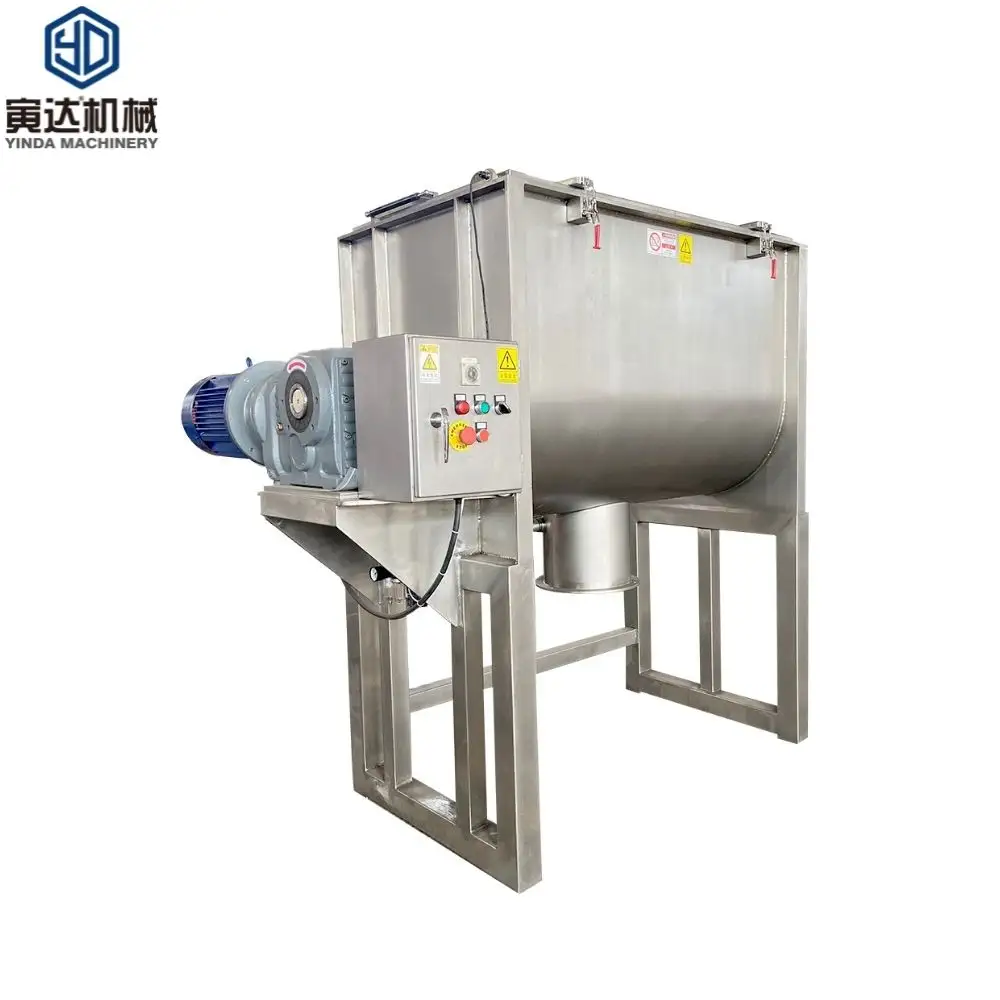 500kg ribbon mixing machine additive fertilizer feed powder blending machine
