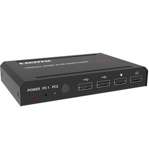 18Gbps HDMI 2x1 KVMスイッチャー4K @ 60Hz 4:4:4 HDCP2.2準拠2ポートHDMIKVMスイッチ - Product Image 3