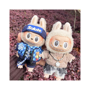 Wholesale POP MART Labubu Clothes Macaron 17cm <strong>Plush</strong> Toys Clothes the Monster Popmart Labubu <strong>Macaroons</strong> Toy Accessories