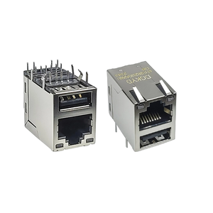 1x1พอร์ตเดียวเชื่อมต่อ100Mbps กับ USB ซ็อกเก็ต2.0กรองขั้วต่อ PCB และ RJ45 - Product Image 1