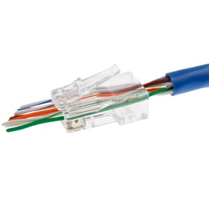 Ethernet 8P8C EZ Cat5e ตัวเชื่อมต่อเครือข่าย Cat5e ผ่านตัวเชื่อมต่อ - Product Image 2
