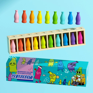 Children's Fun Bottle Guessing Game Memory <strong>Logical</strong> Thinking <strong>Reasoning</strong> Creative Board Game Educational Wooden Toy